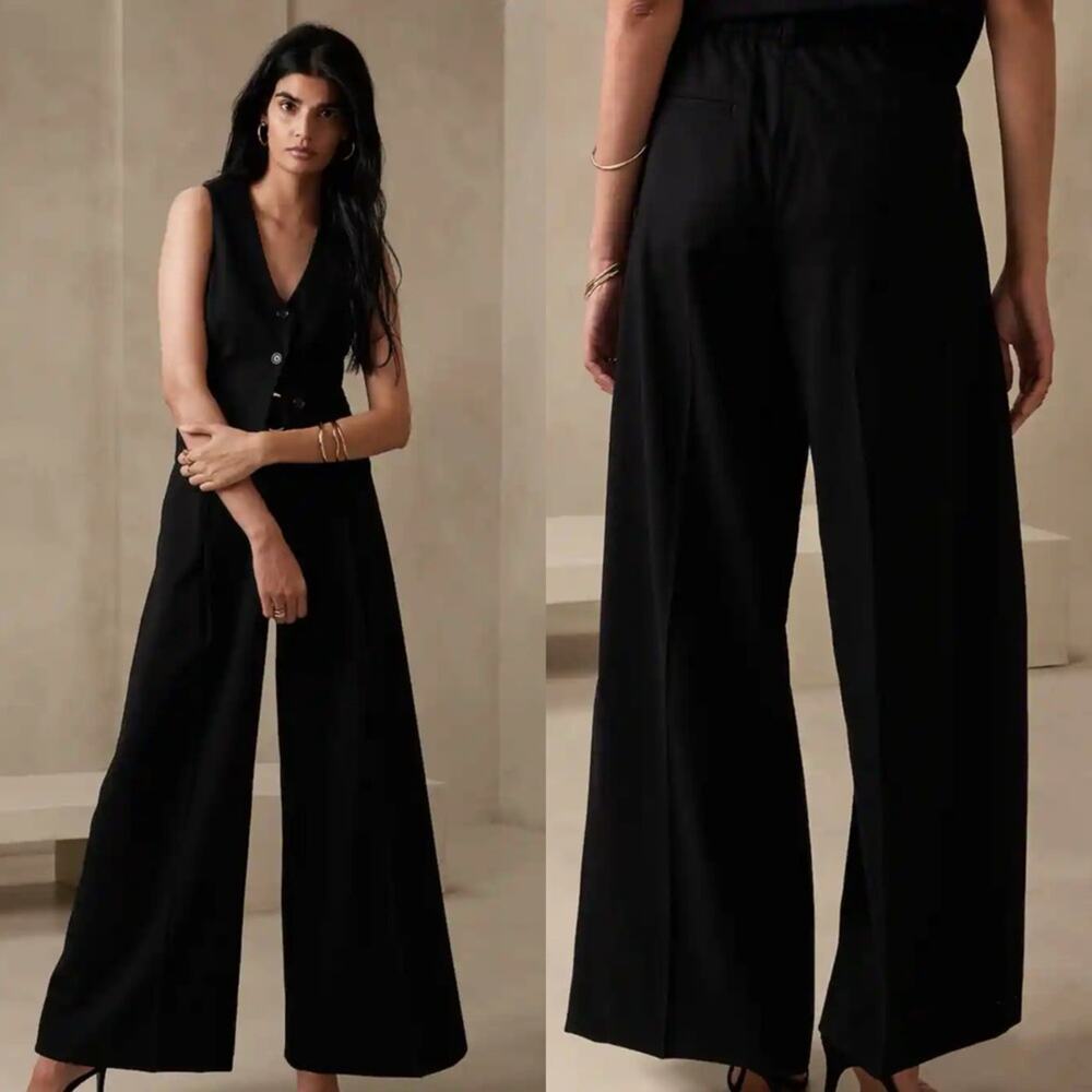 Banana Republic Black Wide Leg Pants